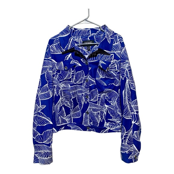 Women’s Dennis Basso Floral Cropped Jacket Sz 24W - Picture 1 of 3